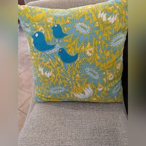 16" Square Handmade/Appliqued Pillow.